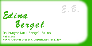 edina bergel business card